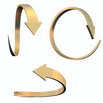 golden arrow icons