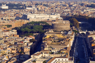 Canvas Print - view from the castle Sant'Angelo