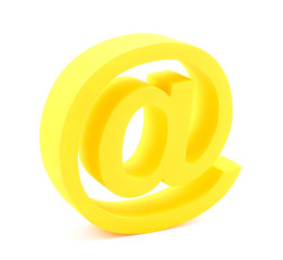 Fototapete - 3d email symbol isolated on white