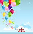 Circus tent and balloons