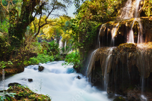 Obraz w ramie Waterfall Duden at Antalya Turkey