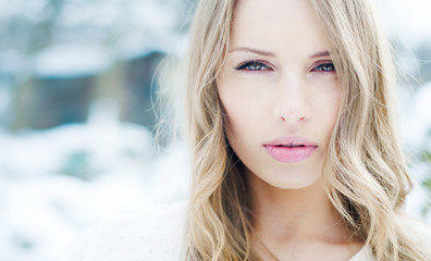 portrait of a beautiful girl close up