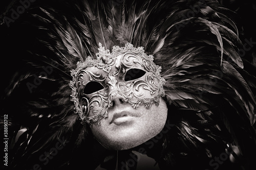 Naklejka na drzwi Carnival Mask, Venice