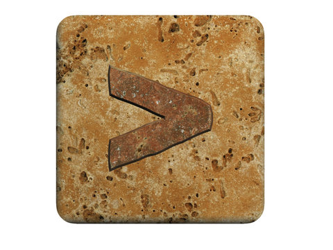 3d stone symbol on a white isolated background.