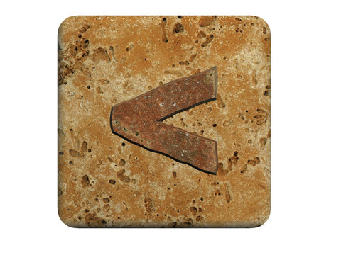 3d stone symbol on a white isolated background.