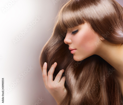 Fototapeta do kuchni Blond Hair. Beautiful Woman with Straight Long Hair