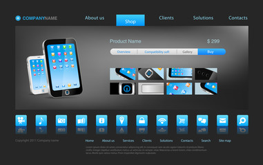 Wall Mural - website template: online shop