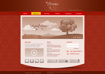 Wall Mural - website template: modern vintage