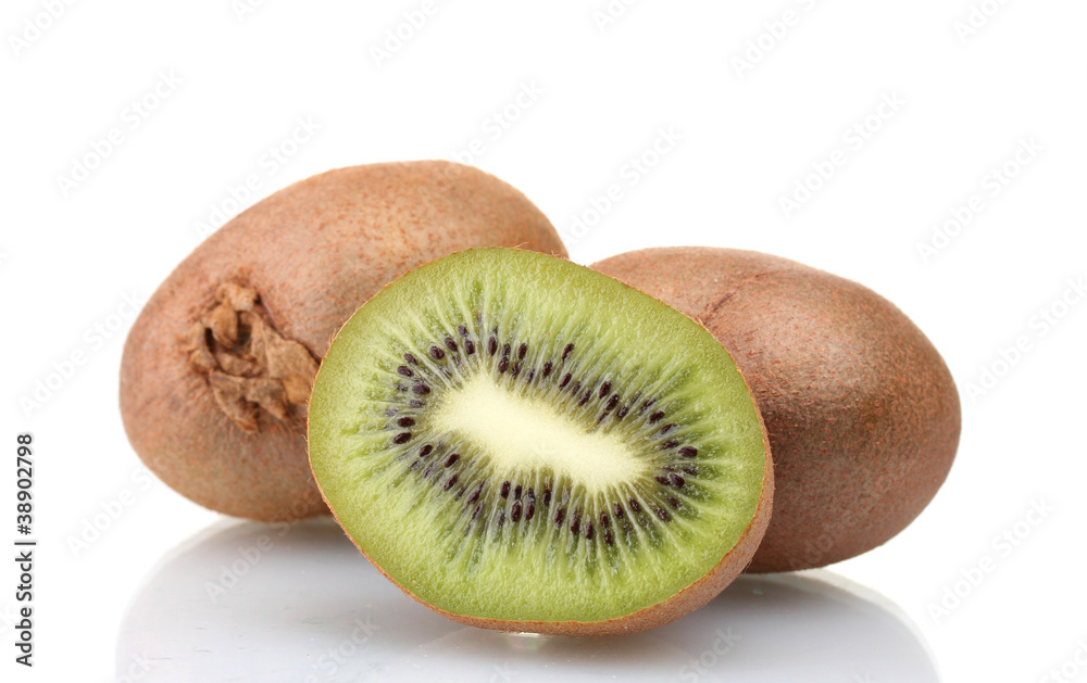 Juicy kiwi isolated on white