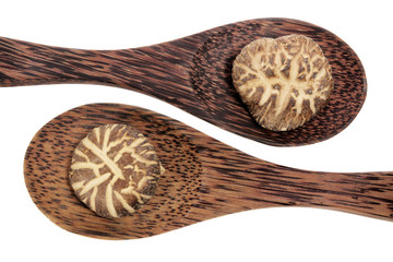 Wall Mural - Wooden Spoons with Shitake Mushroom