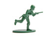 green toy soldiers on white background