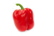 Rote Paprika auf weißem Hintergrund