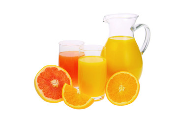 Sticker - Orangensaft Grapefruitsaft - orange and grapefruit juice 01