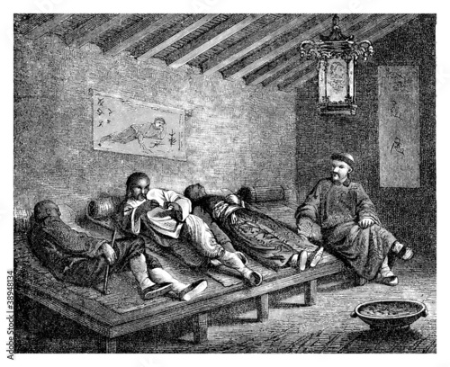 Obraz na plátně Opium Smokers - Asia