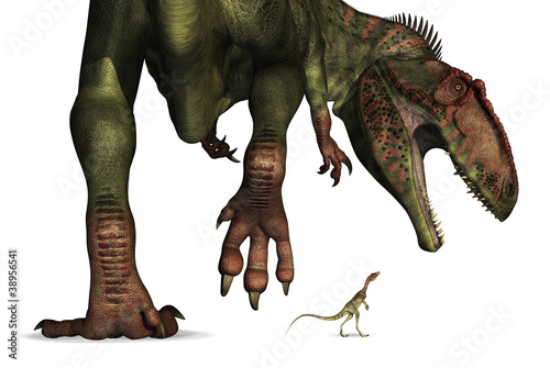 Fényképezés  Dinosaur Size Comparison - Huge to Tiny