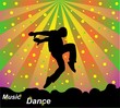 © lenochkas - The vector colourful background of dancing person
