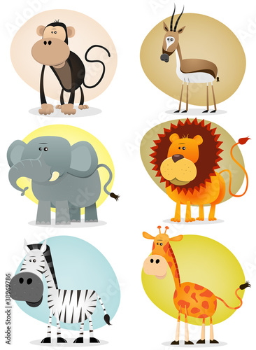 Naklejka na meble African Jungle Animals Collection