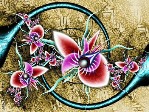 Tapeta ścienna na wymiar Orchidée fractale