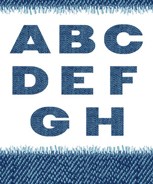 Jeans letters. (A-H).