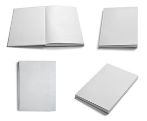 Wall Mural - leaflet notebook textbook white blank paper template