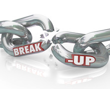 Break-Up Broken Links Chain Separation Divorce