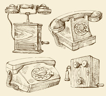 Telephones Hand Draw