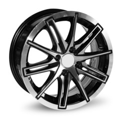 Wall Mural - car alloy wheel, isolated over white background