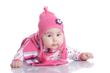 Poster - Baby hat with pigtails