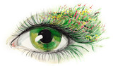 Fototapeta Młodzieżowe - green human eye (series C)