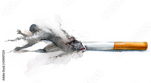 Nowoczesny obraz na płótnie smoking dependence (series C)