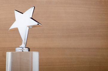 Wall Mural - star award against wooden background