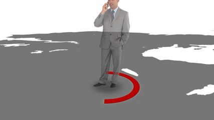 Poster - Workers appearing on a map