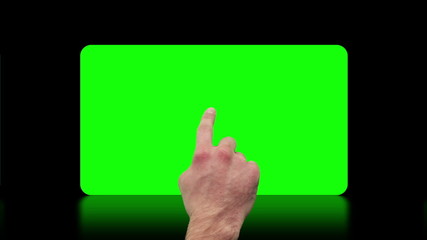 Poster - Hand scrolling through and pushing on copy spaces