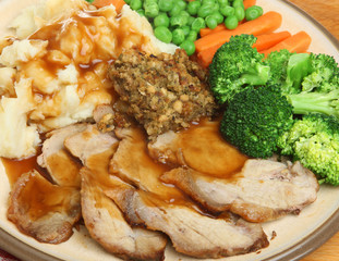 Canvas Print - Roast Pork Dinner