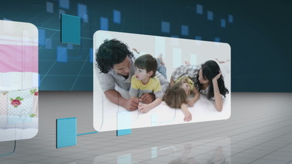 Poster - Family videos flowing over network