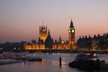 Fototapete - Westminster Palace at Dusk
