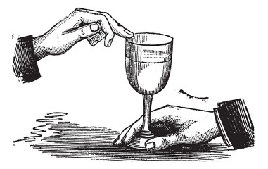 Poster - How to produce sound resonance with a wet finger on a wine glass