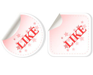 Poster - Like button vector sticker isolated on white