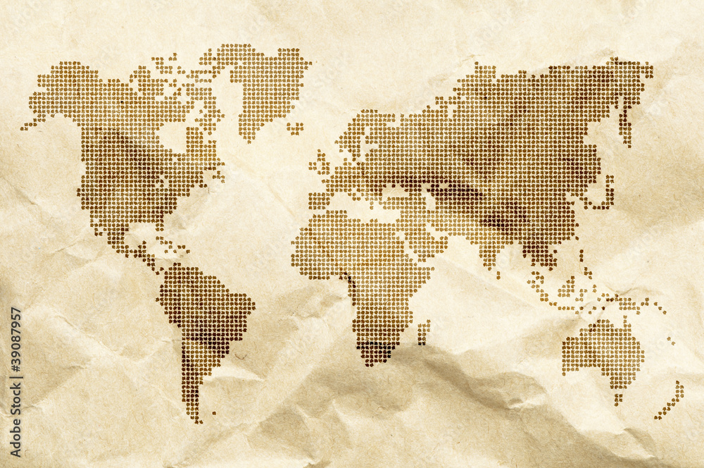 Dot World old style map background
