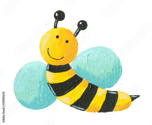 Obraz w ramie Cute bee flying