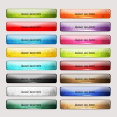 Poster - Set of glossy button icons for your design
