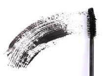 Black Mascara Brush Stroke Isolated On White