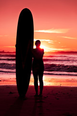 Wall Mural - surfer girl