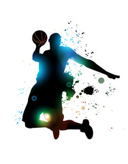 Abstract Basketball Player