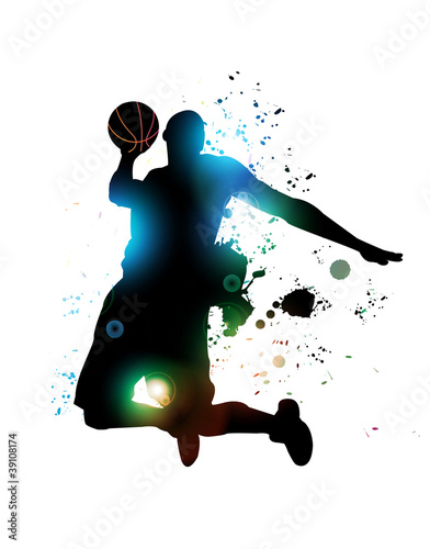 Obraz w ramie Abstract Basketball Player