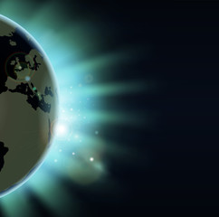 Wall Mural - earth eclipse concept