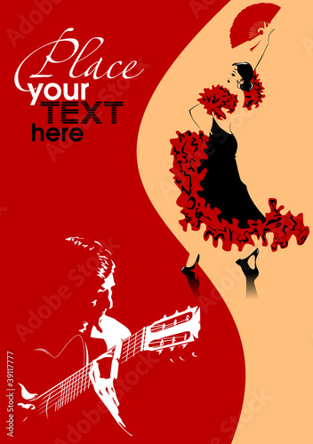 Plakat na zamówienie flamenco guitar
