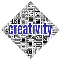 Canvas Print - Creativity concept words in tag cloud