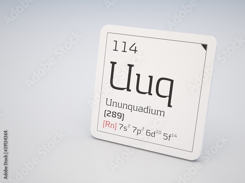 Poster Ununquadium - element of the periodic table