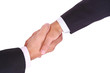 © lenets_tan - Closeup of business handshake on white